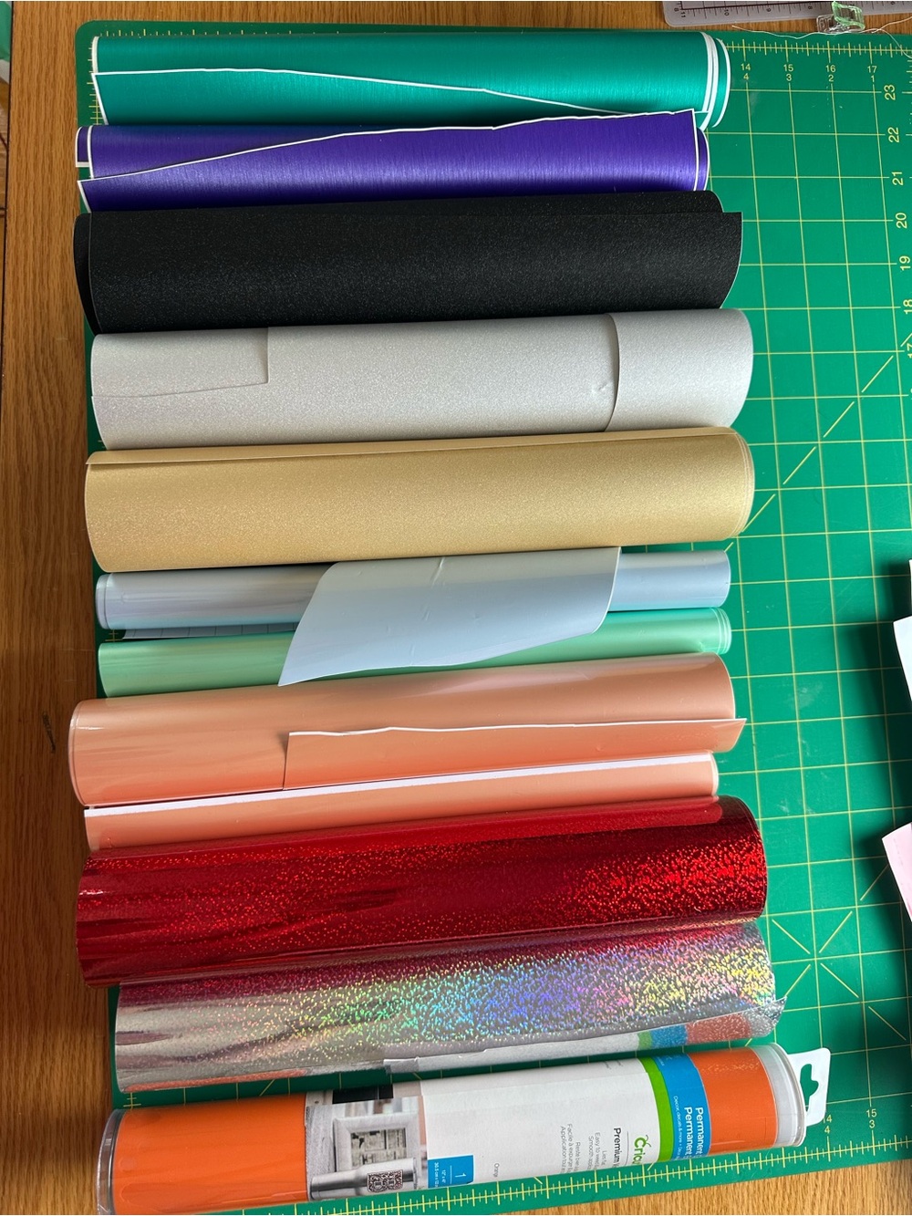 Cricut Permanent Vinyl & Transfer Tape Bundle – Assorted Colors & Finishes